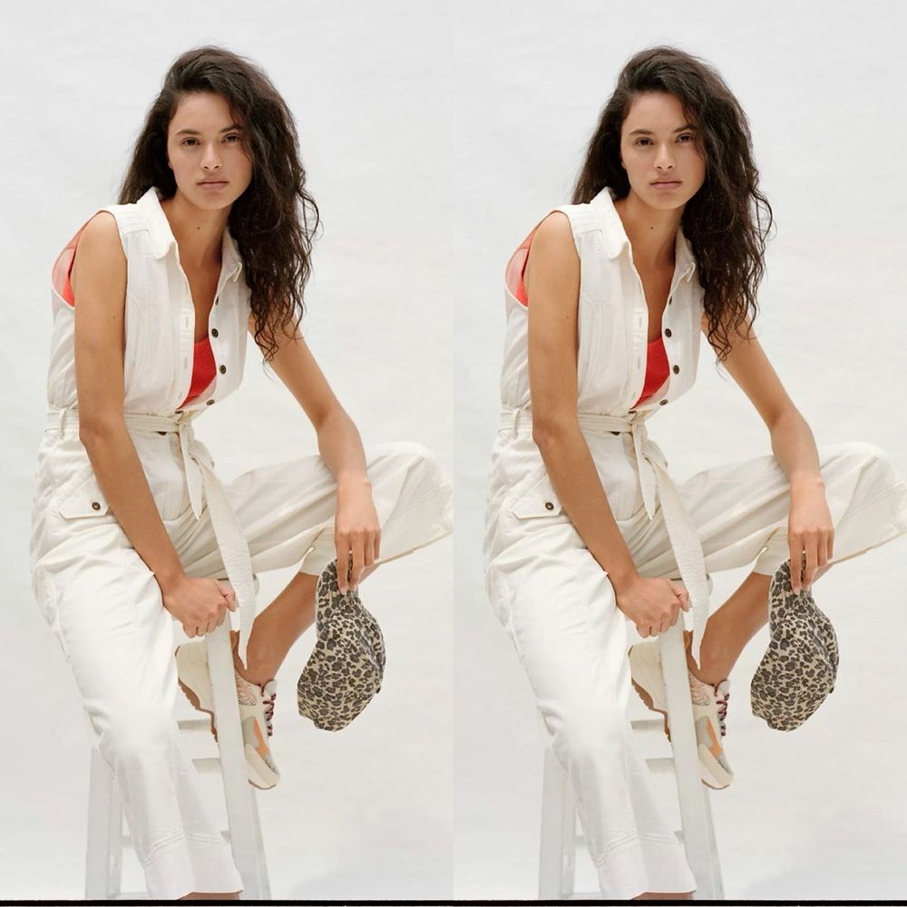 Anthropologie Ryanne Wide-Leg Utility Jumpsuit